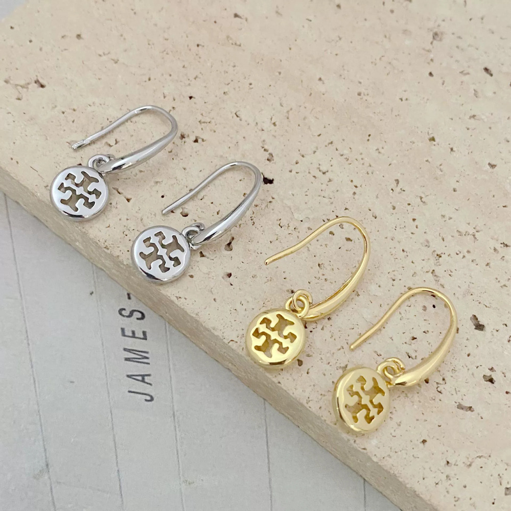 Tory Burch Hollow Letter Earrings